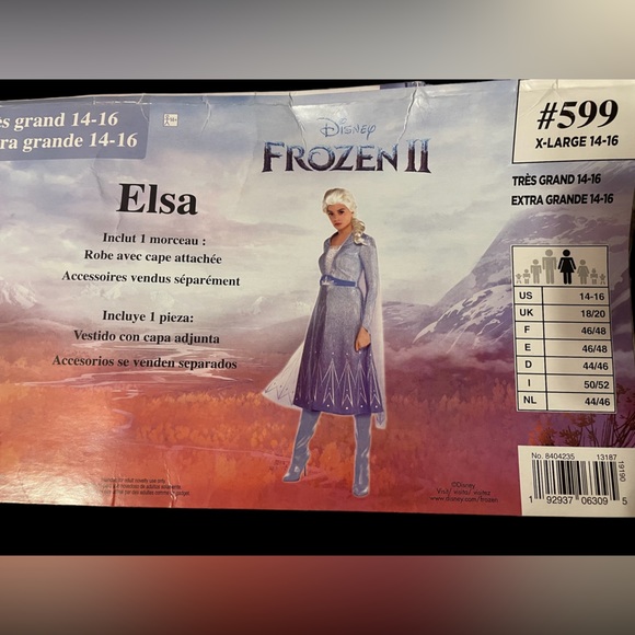 ELSA COSTUME Elsa size: Xlarge 14/16 - Picture 3 of 5